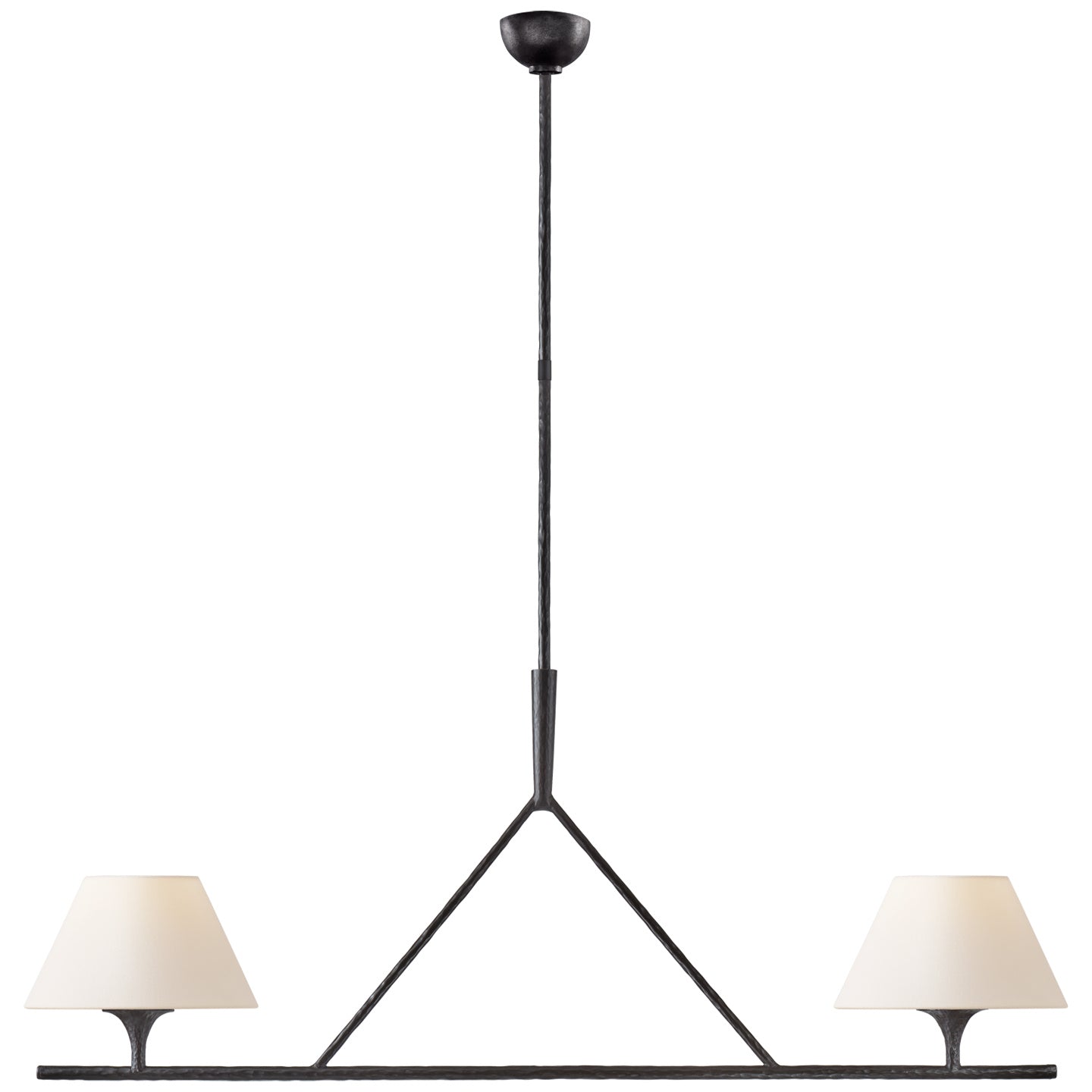 Load image into Gallery viewer, Visual Comfort Signature - S 5405AI-L - Two Light Chandelier - Cesta - Aged Iron

