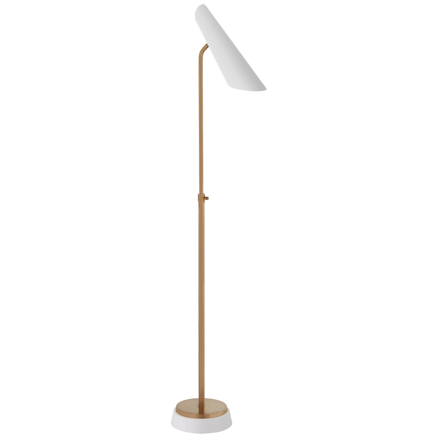 Load image into Gallery viewer, Visual Comfort Signature - ARN 1401HAB-WHT - LED Floor Lamp - Franca - Hand-Rubbed Antique Brass with White Shade
