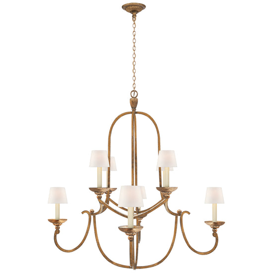 Load image into Gallery viewer, Visual Comfort Signature - CHC 1494GI-L - Eight Light Chandelier - Flemish - Gilded Iron
