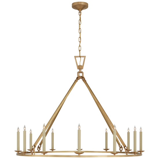 Visual Comfort Signature - CHC 5173AB - 12 Light Chandelier - Darlana Ring - Antique-Burnished Brass