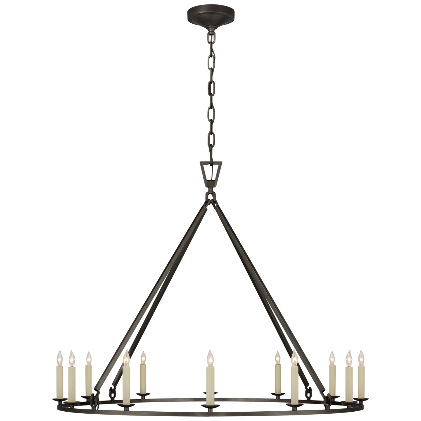 Load image into Gallery viewer, Visual Comfort Signature - CHC 5174AI - 12 Light Chandelier - Darlana Ring - Aged Iron
