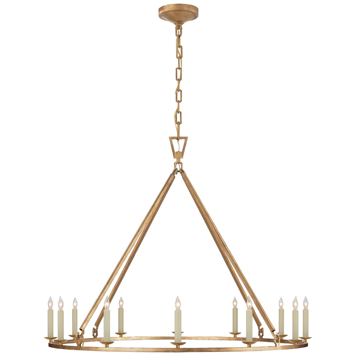 Load image into Gallery viewer, Visual Comfort Signature - CHC 5174GI - 12 Light Chandelier - Darlana Ring - Gilded Iron
