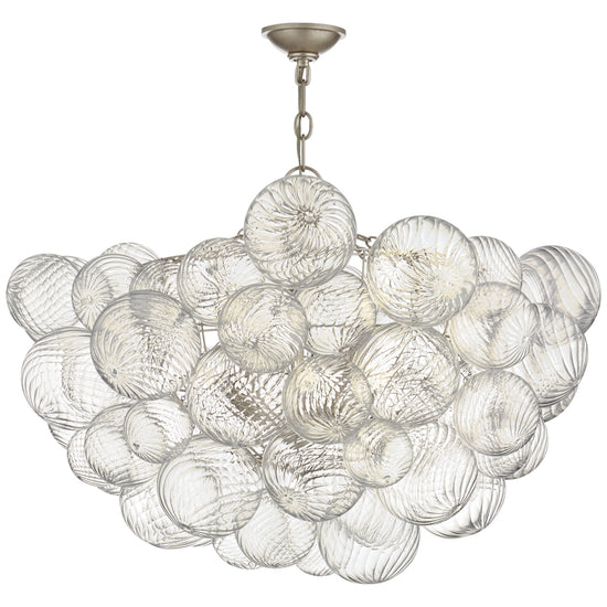 Load image into Gallery viewer, Visual Comfort Signature - JN 5112BSL/CG - Eight Light Chandelier - Talia - Burnished Silver Leaf and Clear Swirled Glass
