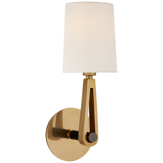 Load image into Gallery viewer, Visual Comfort Signature - TOB 2510HAB/BZ-L - One Light Wall Sconce - Alpha - Hand-Rubbed Antique Brass and Bronze
