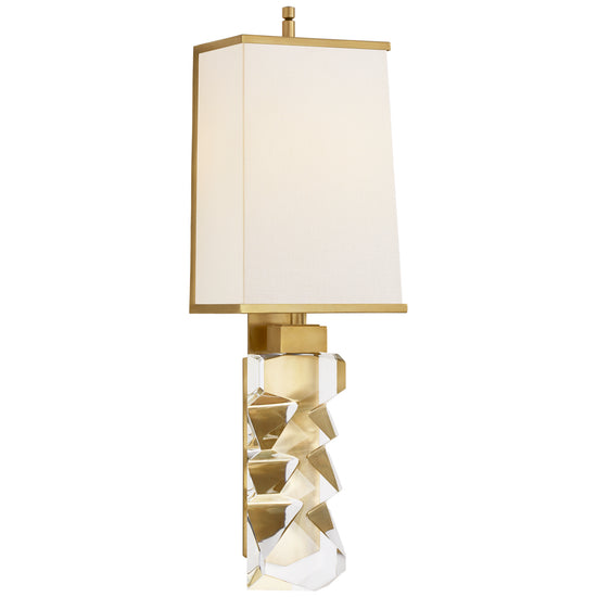 Visual Comfort Signature - TOB 2950CG/HAB-L/HAB - Two Light Wall Sconce - Argentino - Crystal and Hand-Rubbed Antique Brass