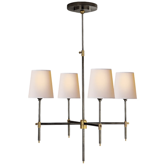 Load image into Gallery viewer, Visual Comfort Signature - TOB 5002BZ/HAB-NP - Four Light Chandelier - Bryant - Bronze and Hand-Rubbed Antique Brass
