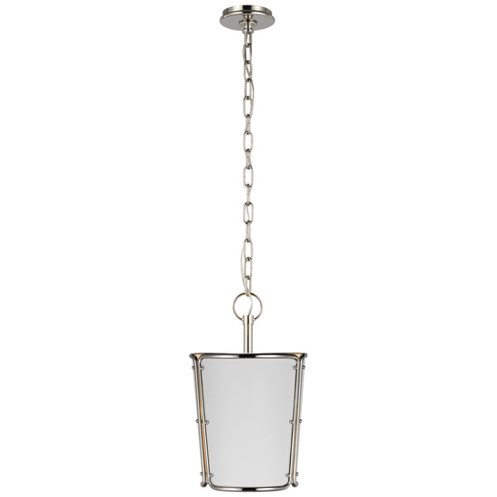 Load image into Gallery viewer, Visual Comfort Signature - S 5645PN-WHT - One Light Pendant - Hastings - Polished Nickel
