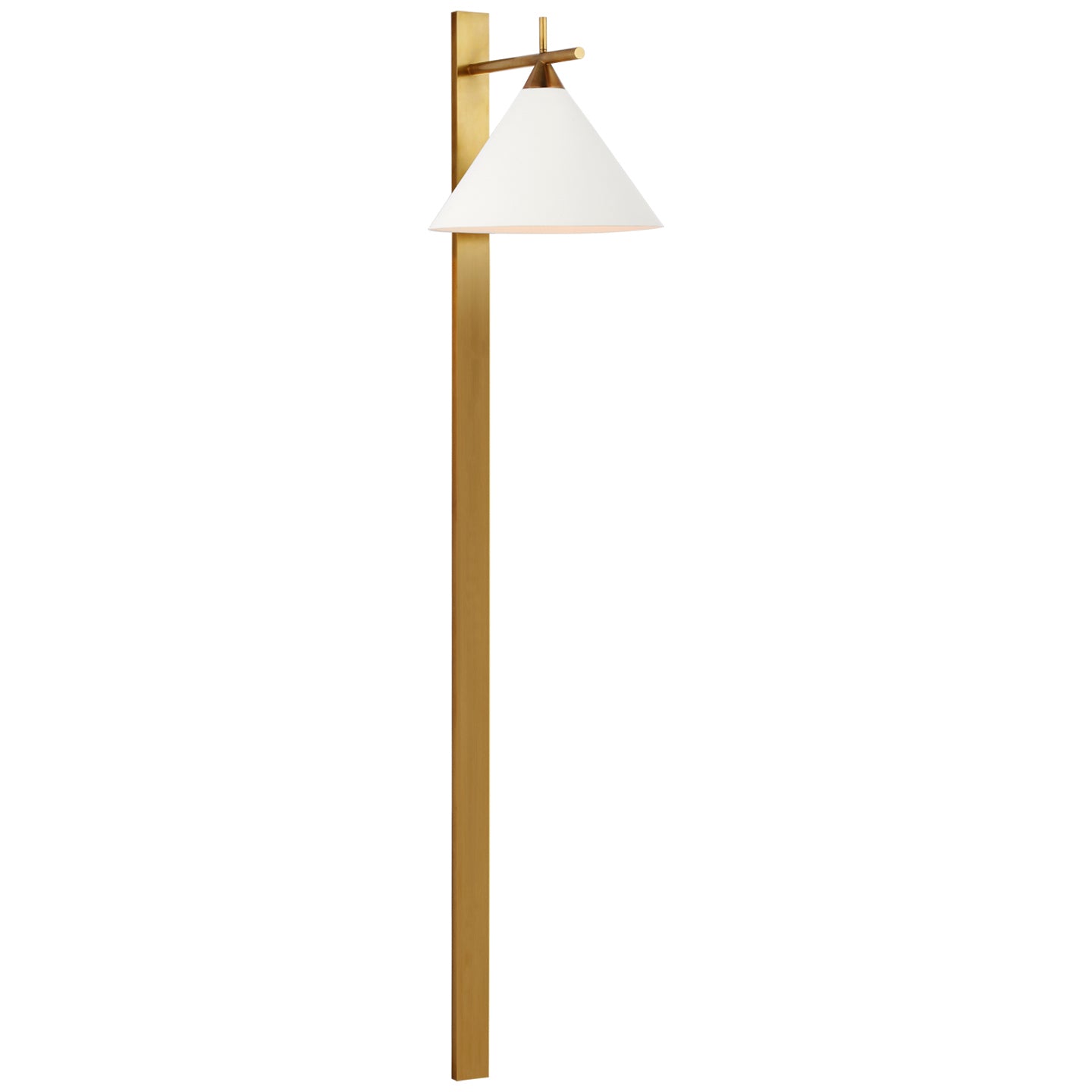 Load image into Gallery viewer, Visual Comfort Signature - KW 2412AB-WHT - LED Wall Sconce - Cleo - Antique-Burnished Brass
