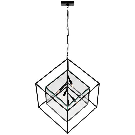Load image into Gallery viewer, Visual Comfort Signature - KW 5025AI-CG - LED Pendant - Cubed - Aged Iron

