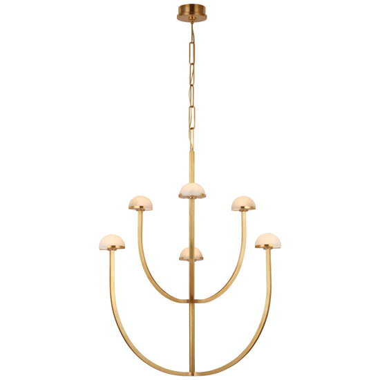 Load image into Gallery viewer, Visual Comfort Signature - KW 5621AB-ALB - LED Chandelier - Pedra - Antique-Burnished Brass
