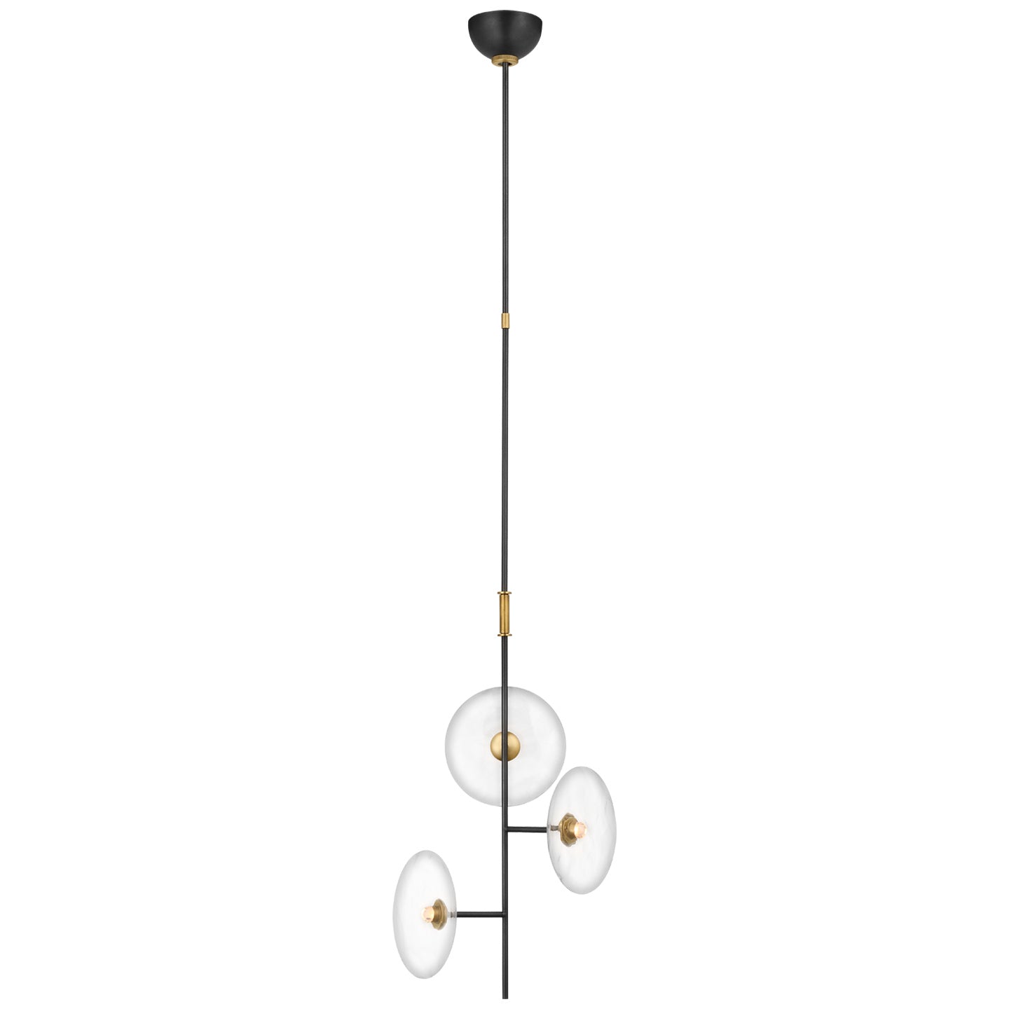 Load image into Gallery viewer, Visual Comfort Signature - S 5690AI/HAB-CG - LED Chandelier - Calvino - Aged Iron and Hand-Rubbed Antique Brass
