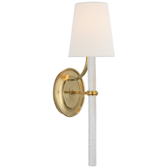 Visual Comfort Signature - S 2325SB/CWG-L - LED Wall Sconce - Abigail - Soft Brass and Clear Wavy Glass