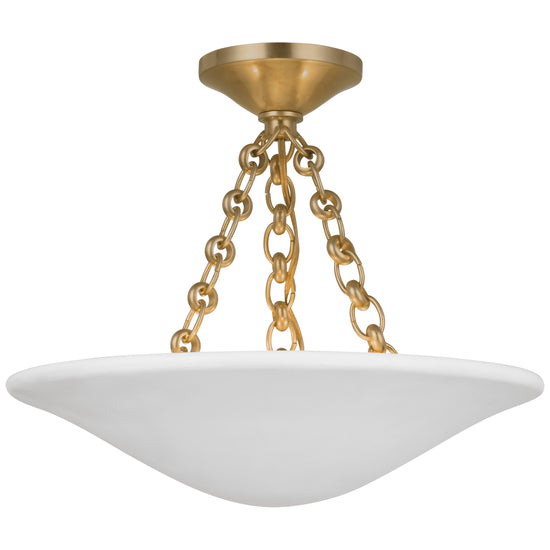 Load image into Gallery viewer, Visual Comfort Signature - ARN 4425HAB-PW - LED Semi Flush Mount - Mollino - Hand-Rubbed Antique Brass
