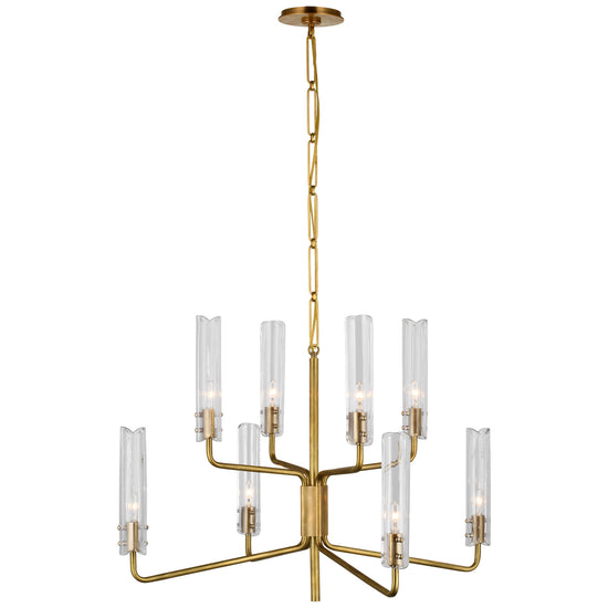 Visual Comfort Signature - ARN 5483HAB-CG - LED Chandelier - Casoria - Hand-Rubbed Antique Brass