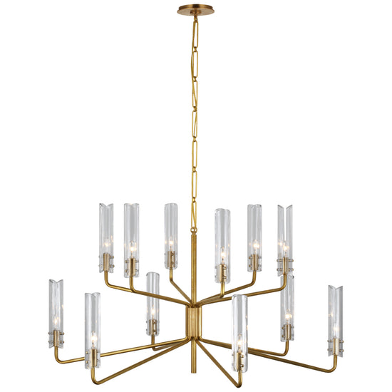 Visual Comfort Signature - ARN 5484HAB-CG - LED Chandelier - Casoria - Hand-Rubbed Antique Brass