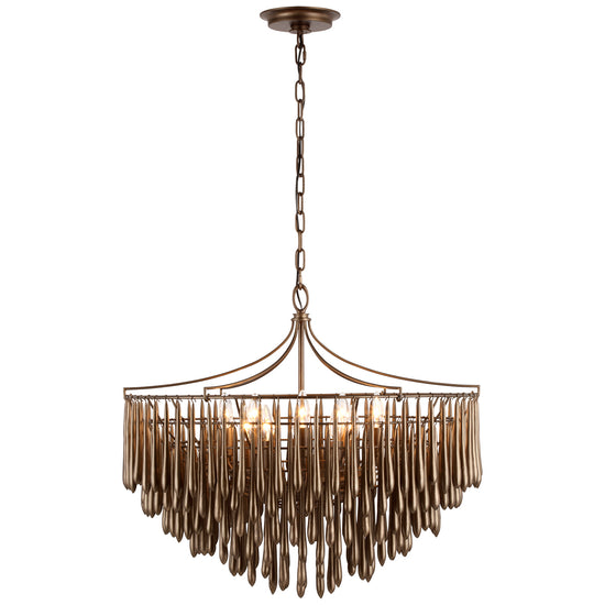 Load image into Gallery viewer, Visual Comfort Signature - JN 5130ABL - LED Chandelier - Vacarro - Antique Bronze Leaf
