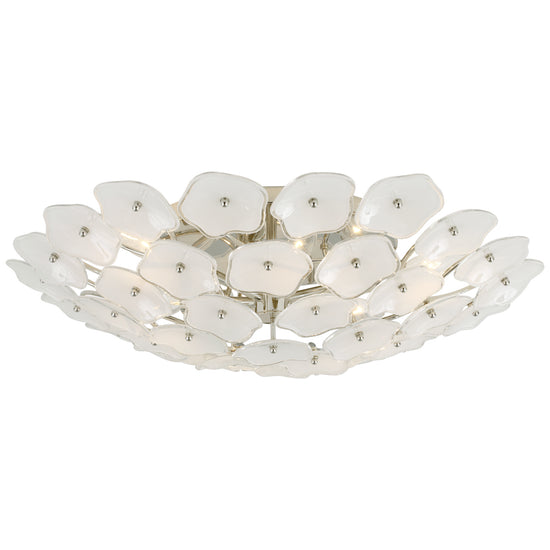Load image into Gallery viewer, Visual Comfort Signature - KS 4066PN-CRE - LED Flush Mount - Leighton - Polished Nickel
