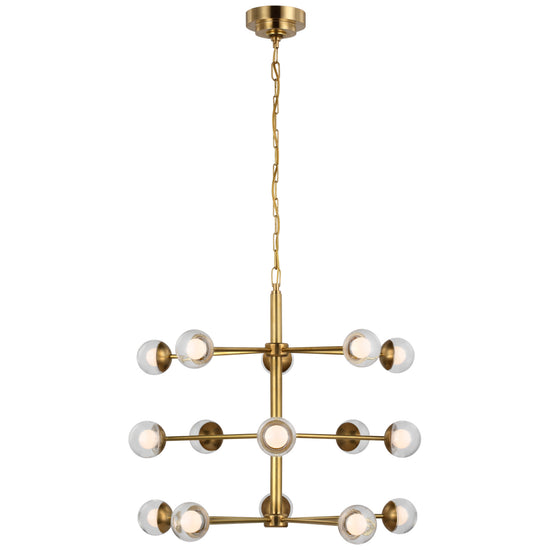 Load image into Gallery viewer, Visual Comfort Signature - KS 5230SB-CG - LED Chandelier - Alloway - Soft Brass
