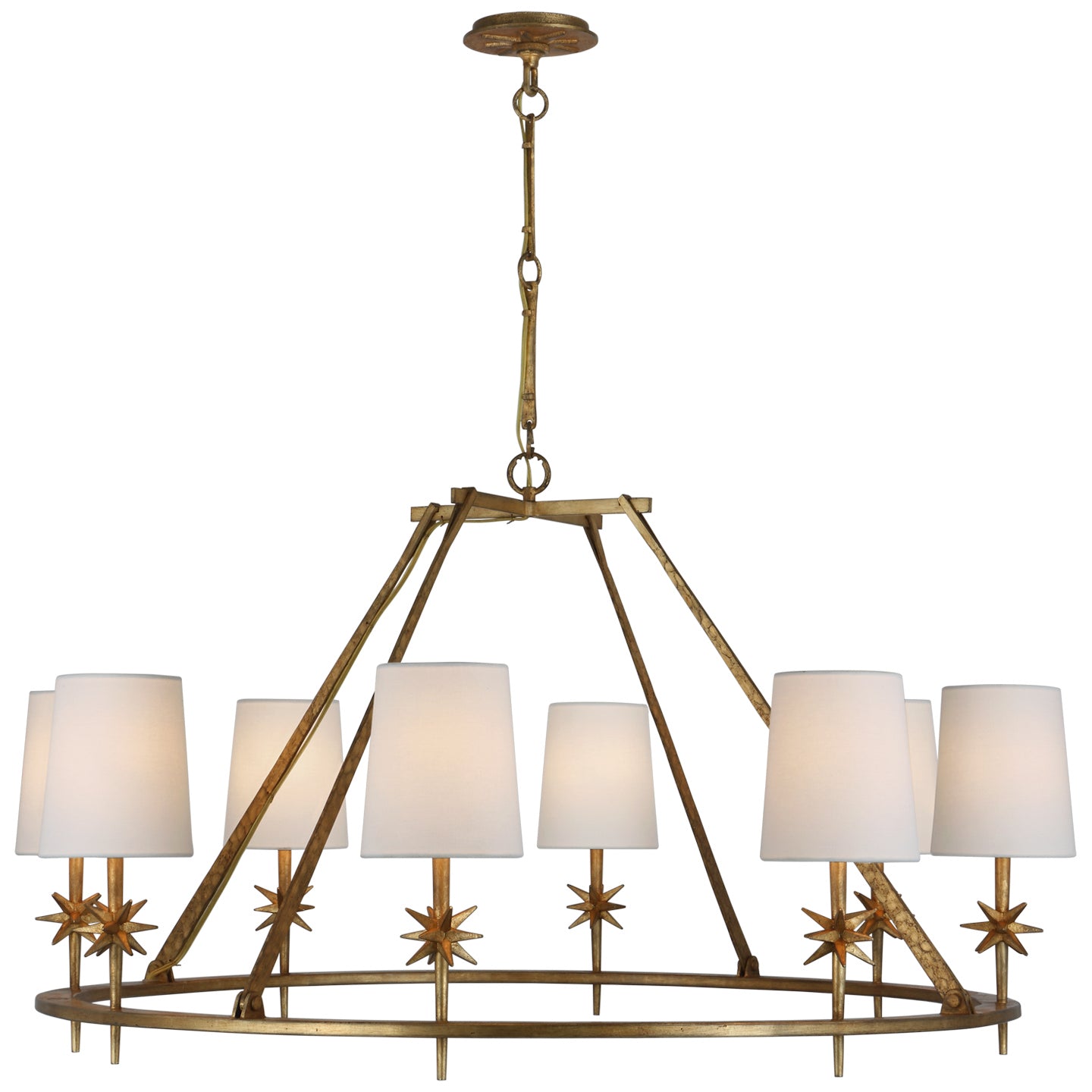 Load image into Gallery viewer, Visual Comfort Signature - S 5318GI-L - LED Chandelier - Etoile - Gilded Iron
