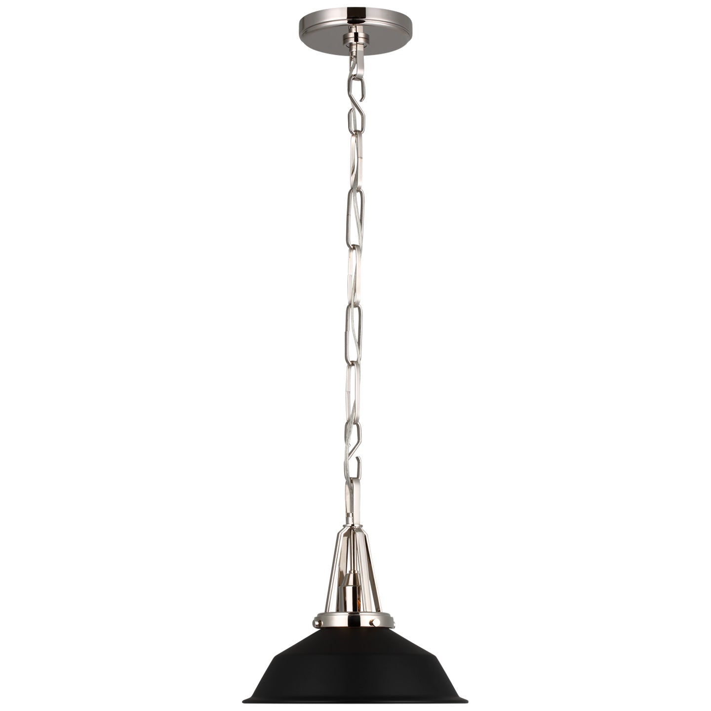 Load image into Gallery viewer, Visual Comfort Signature - CHC 5460PN-BLK - LED Pendant - Layton - Polished Nickel
