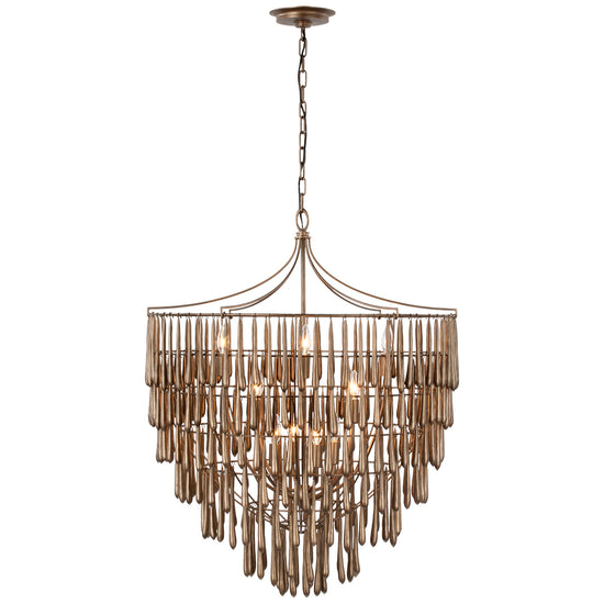Load image into Gallery viewer, Visual Comfort Signature - JN 5132ABL - LED Chandelier - Vacarro - Antique Bronze Leaf
