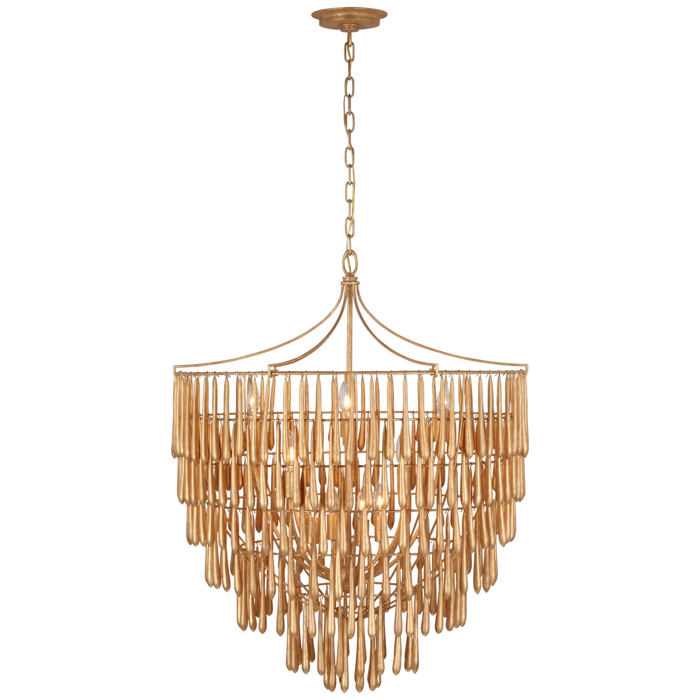 Load image into Gallery viewer, Visual Comfort Signature - JN 5132AGL - LED Chandelier - Vacarro - Antique Gold Leaf
