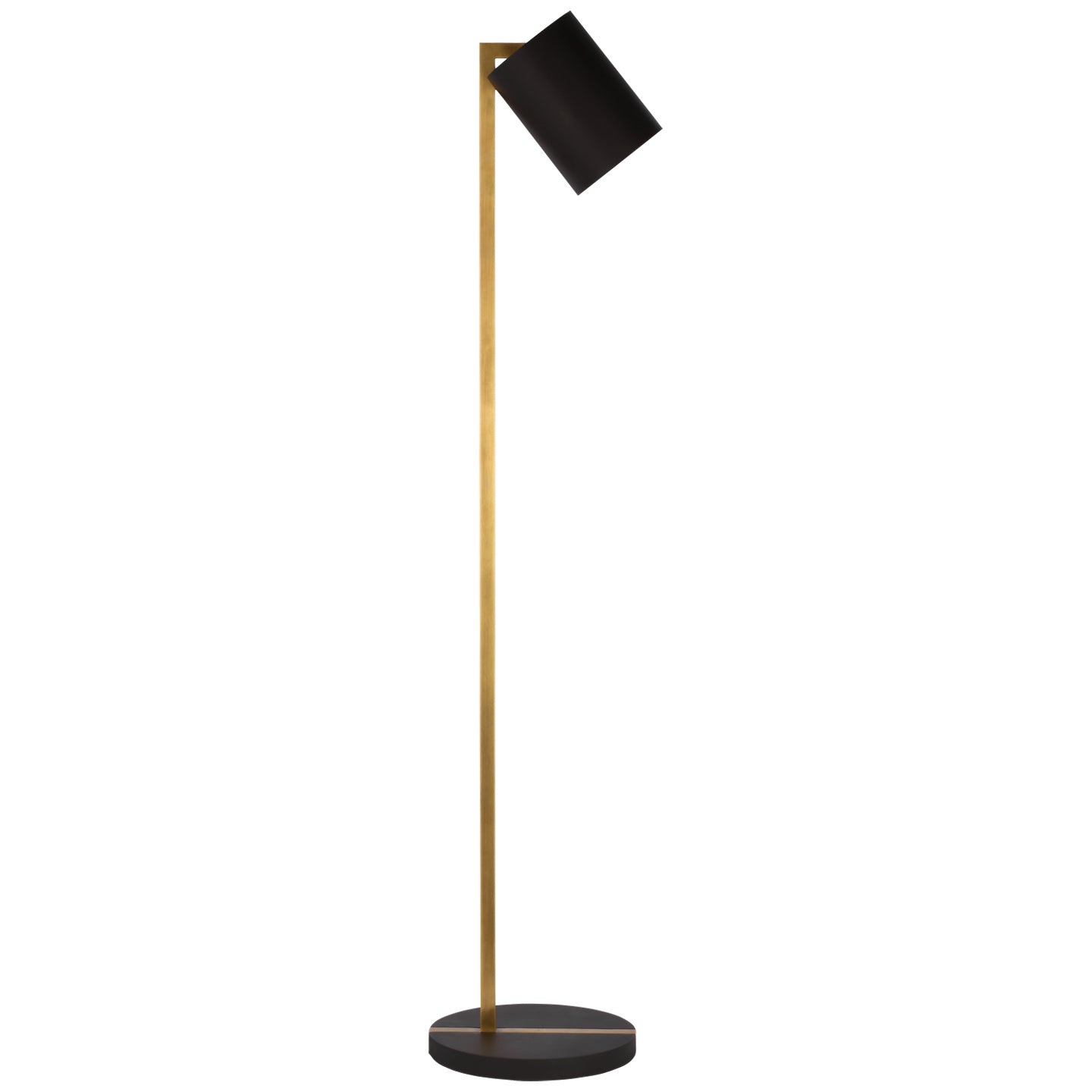 Visual Comfort Signature - S 1505BLK/HAB - LED Floor Lamp - Anthony - Matte Black and Hand-Rubbed Antique Brass
