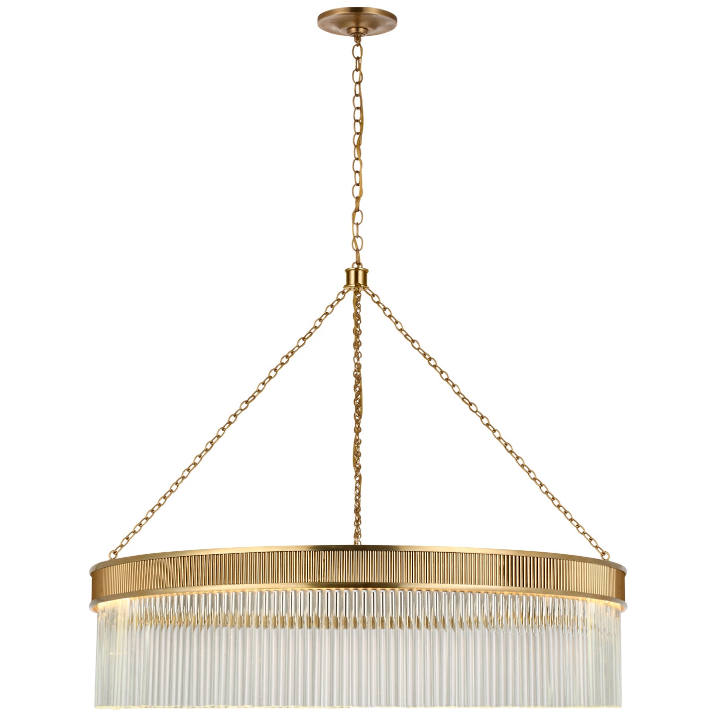 Load image into Gallery viewer, Visual Comfort Signature - S 5172SB-CG - LED Chandelier - Menil - Soft Brass
