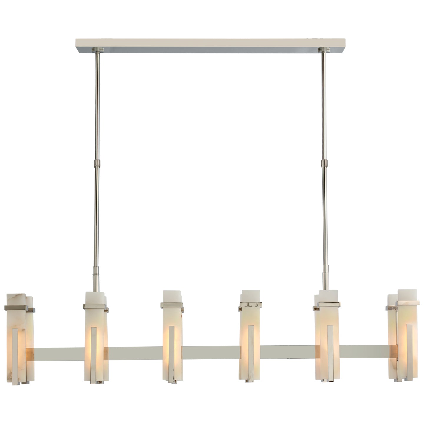 Load image into Gallery viewer, Visual Comfort Signature - S 5915PN-ALB - LED Linear Chandelier - Malik - Polished Nickel
