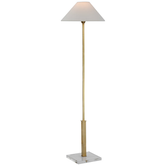 Visual Comfort Signature - SP 1510HAB/CG-L - LED Floor Lamp - Asher - Hand-Rubbed Antique Brass and Crystal