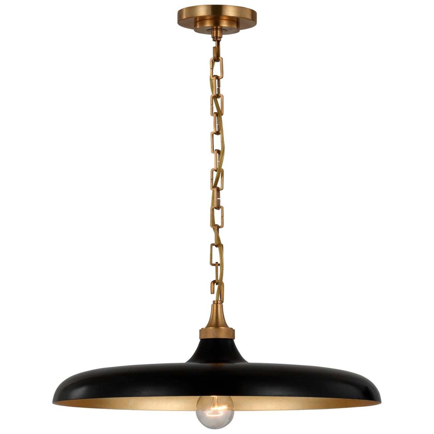 Visual Comfort Signature - TOB 5115HAB-AI - LED Pendant - Piatto - Hand-Rubbed Antique Brass