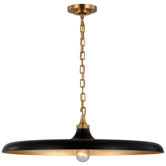 Visual Comfort Signature - TOB 5116HAB-AI - LED Pendant - Piatto - Hand-Rubbed Antique Brass