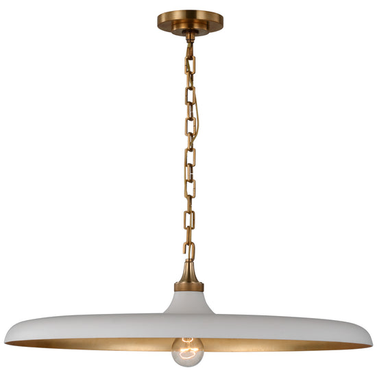 Load image into Gallery viewer, Visual Comfort Signature - TOB 5116HAB-PW - LED Pendant - Piatto - Hand-Rubbed Antique Brass
