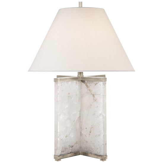 Load image into Gallery viewer, Visual Comfort Signature - SP 3005Q/BSL-L - One Light Table Lamp - CAMERON - Natural Quartz Stone with Silver Leaf
