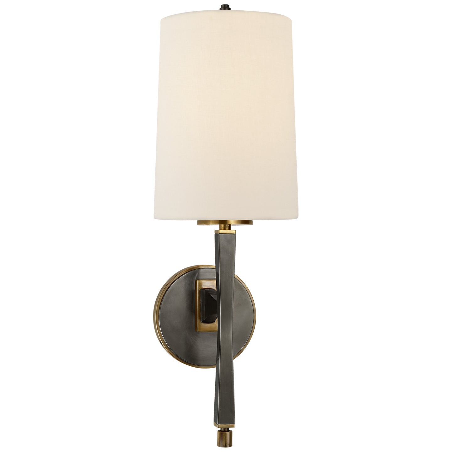 Visual Comfort Signature - TOB 2740BZ/HAB-L - One Light Wall Sconce - Edie - Bronze with Antique Brass