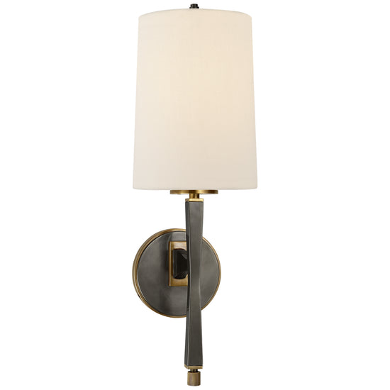 Visual Comfort Signature - TOB 2740BZ/HAB-L - One Light Wall Sconce - Edie - Bronze with Antique Brass