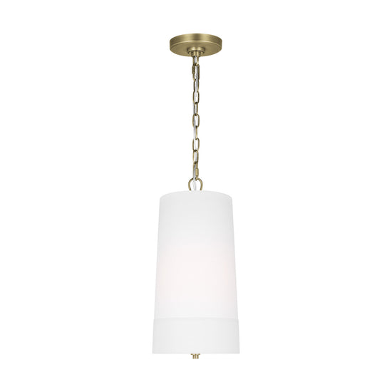 Load image into Gallery viewer, Visual Comfort Studio - LP1101TWBWLW - One Light Pendant - Ivie - Time Worn Brass
