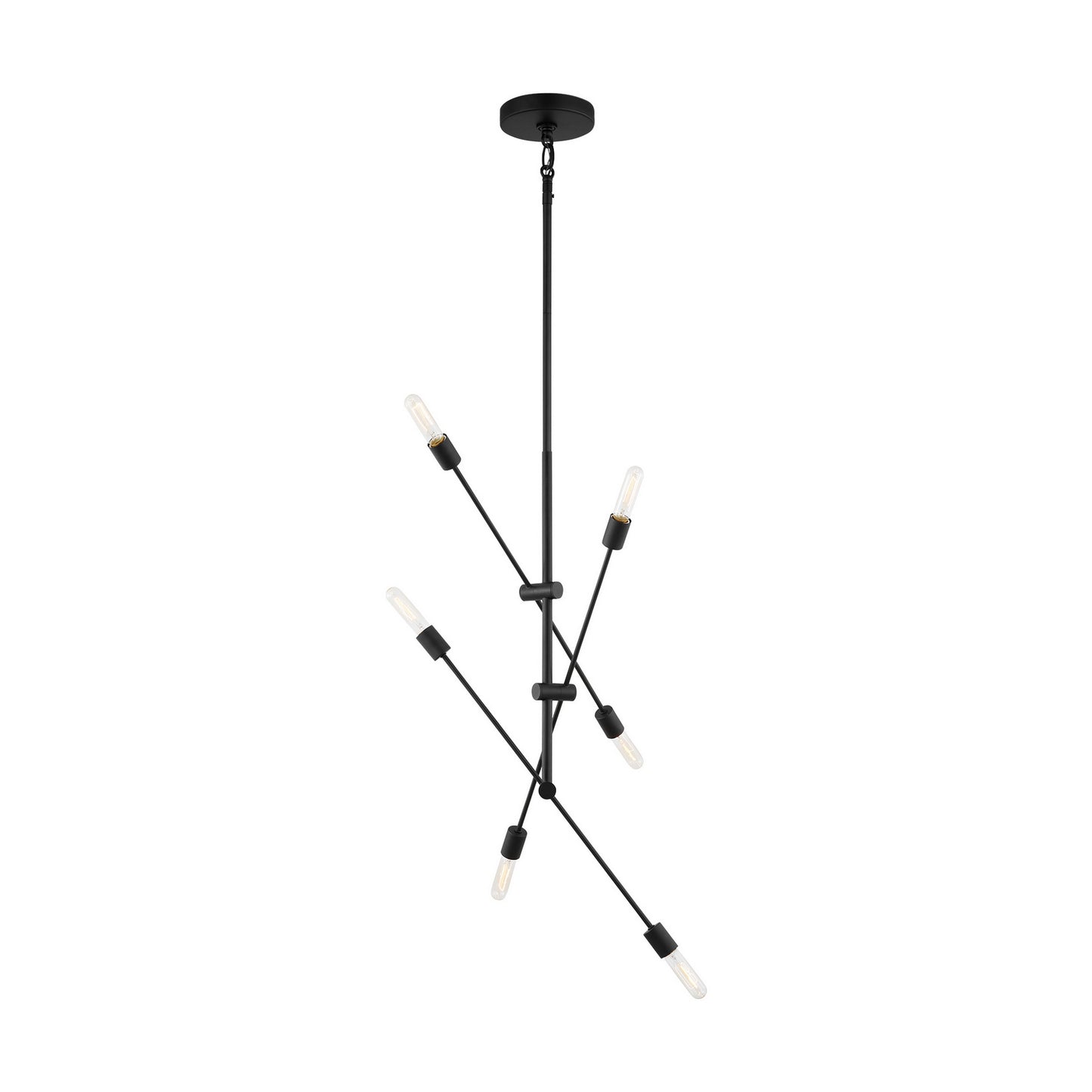 Load image into Gallery viewer, Visual Comfort Studio - 3200506-112 - Six Light Chandelier - Axis - Midnight Black
