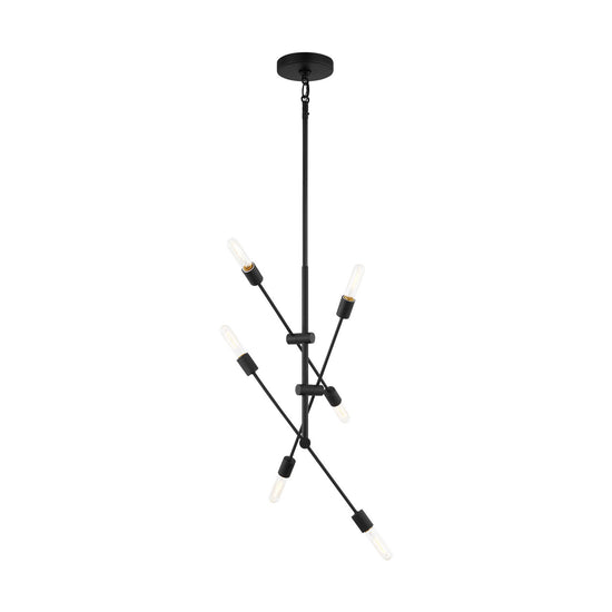 Load image into Gallery viewer, Visual Comfort Studio - 3100506-112 - Six Light Chandelier - Axis - Midnight Black
