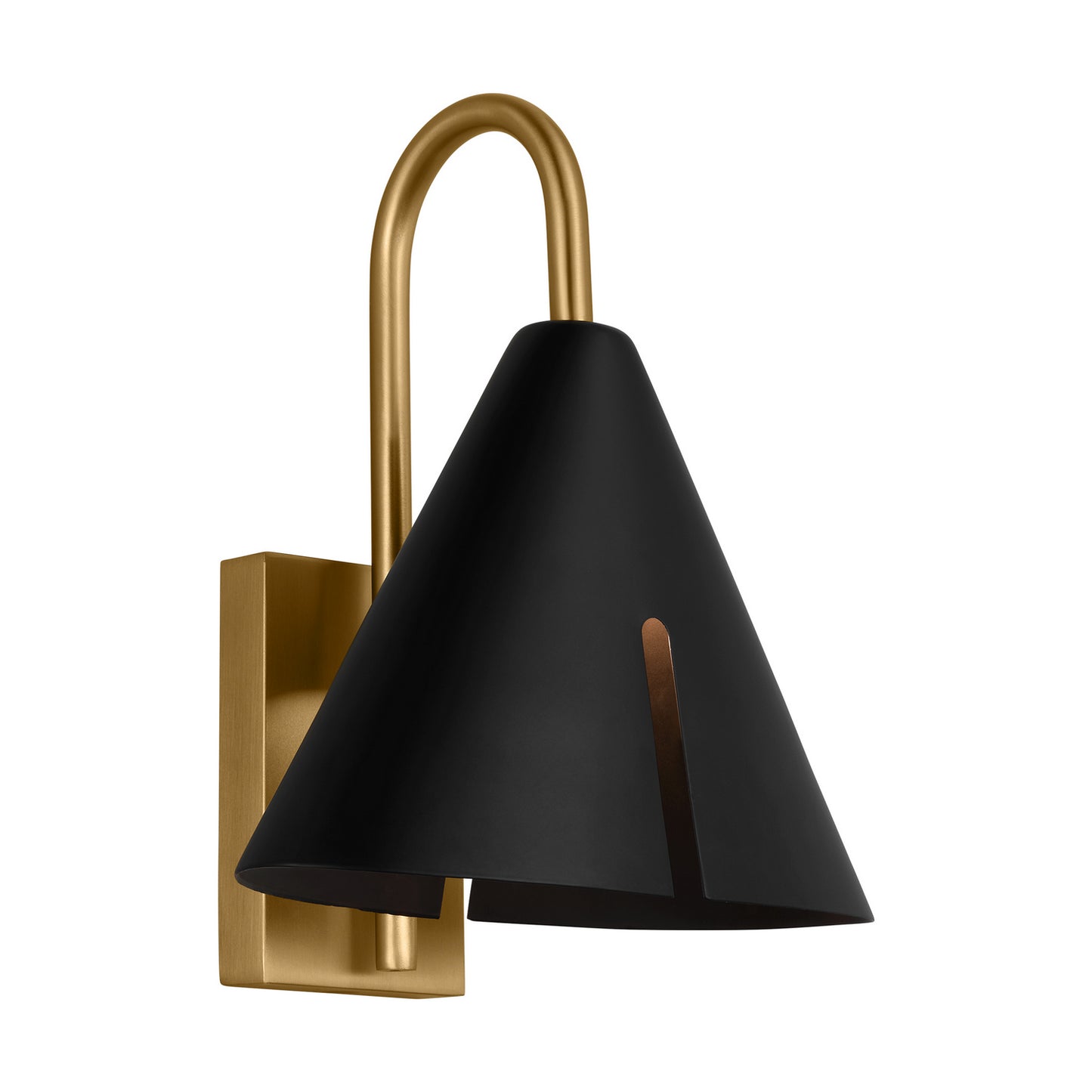 Visual Comfort Studio - KW1131MBKBBS-L1 - LED Wall Sconce - Cambre - Midnight Black and Burnished Brass