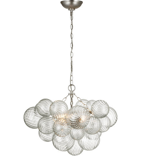 Visual Comfort Signature - JN 5110BSL/CG - LED Chandelier - Talia - Burnished Silver Leaf and Clear Swirled Glass
