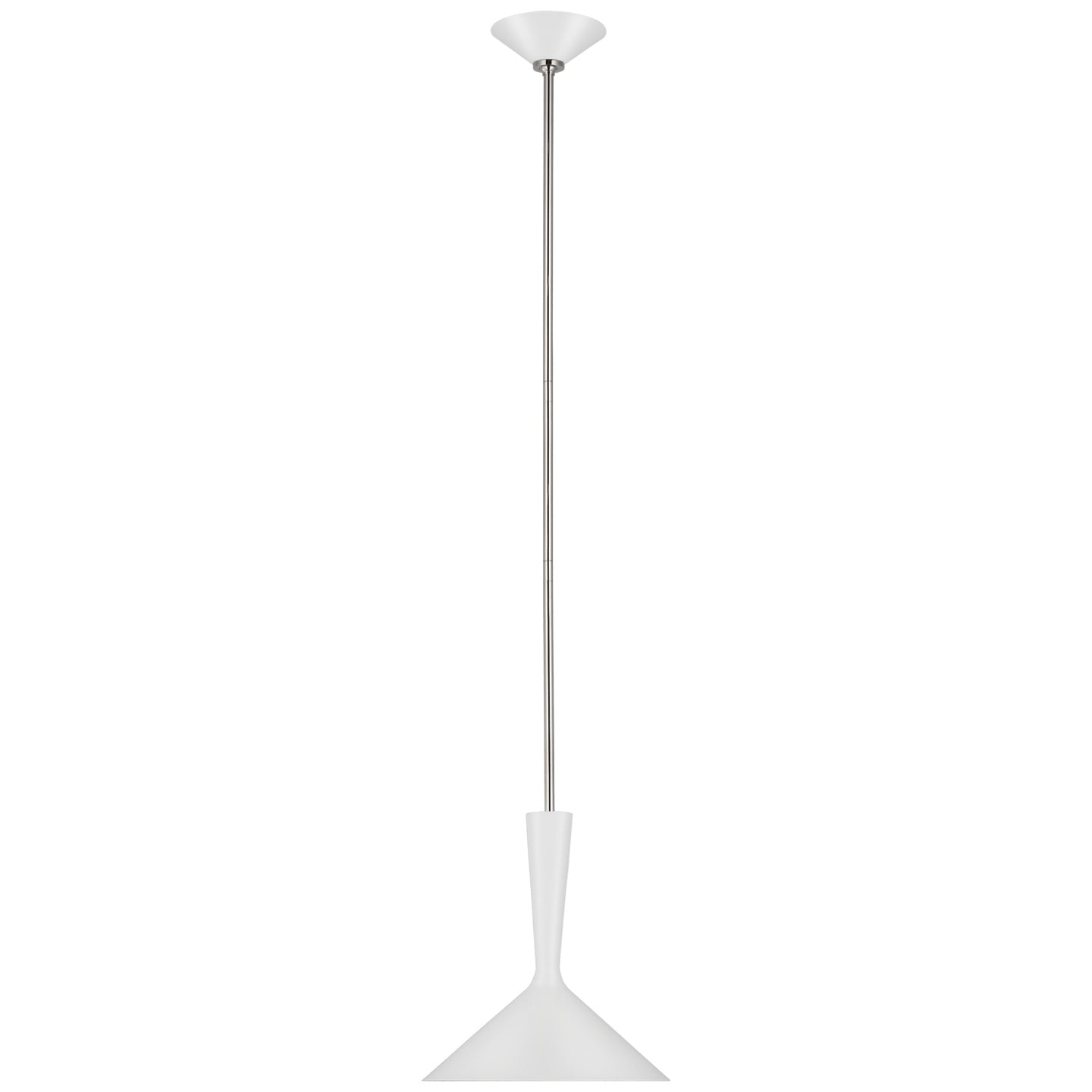 Load image into Gallery viewer, Visual Comfort Signature - ARN 5540WHT/PN - LED Pendant - Rosetta - Matte White and Polished Nickel
