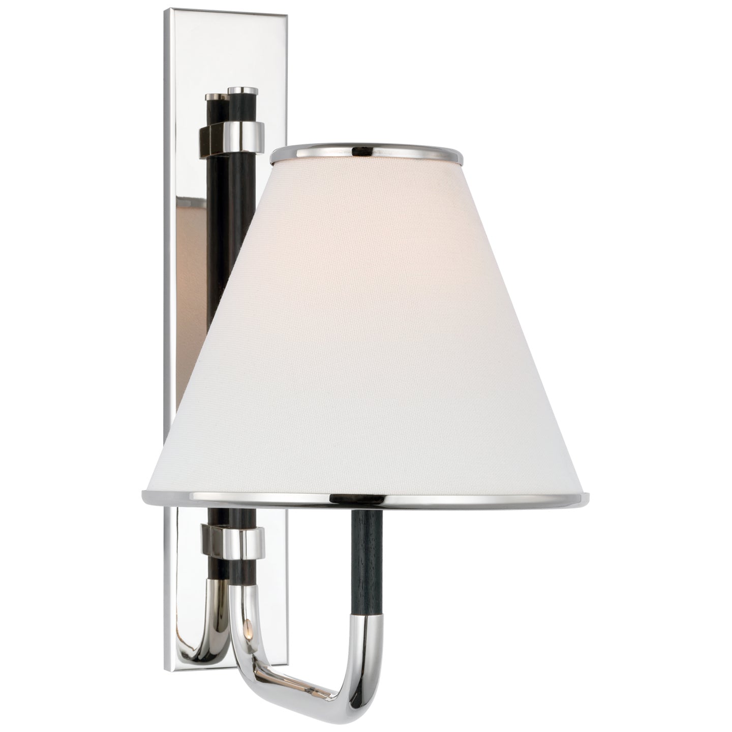 Visual Comfort Signature - MF 2055PN/EB-L - LED Wall Sconce - Rigby - Polished Nickel and Ebony