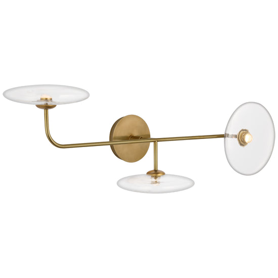 Load image into Gallery viewer, Visual Comfort Signature - S 2691HAB-CG - LED Wall Sconce - Calvino - Hand-Rubbed Antique Brass

