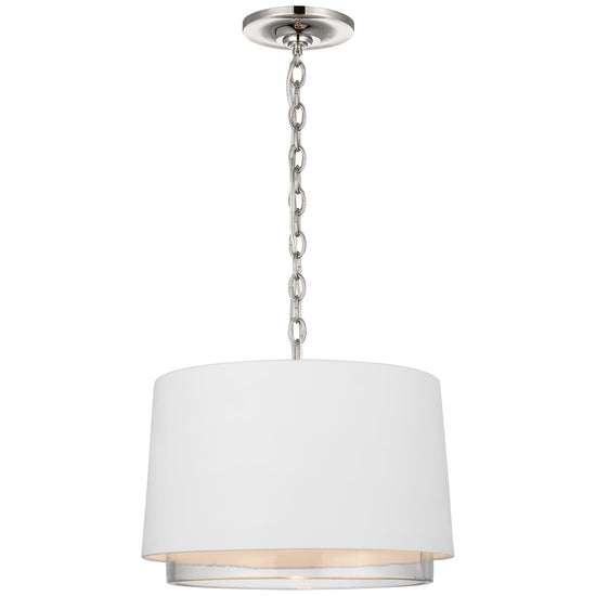 Load image into Gallery viewer, Visual Comfort Signature - S 5121PN-WHT/CG - LED Pendant - Sydney - Polished Nickel
