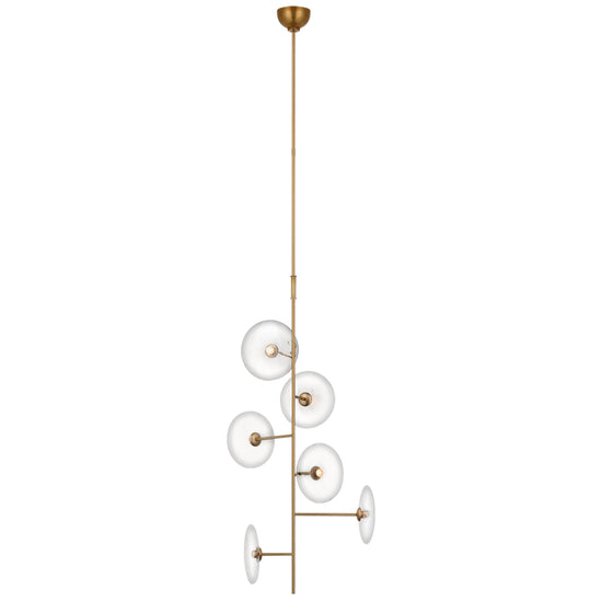 Load image into Gallery viewer, Visual Comfort Signature - S 5691HAB-CG - LED Chandelier - Calvino - Hand-Rubbed Antique Brass
