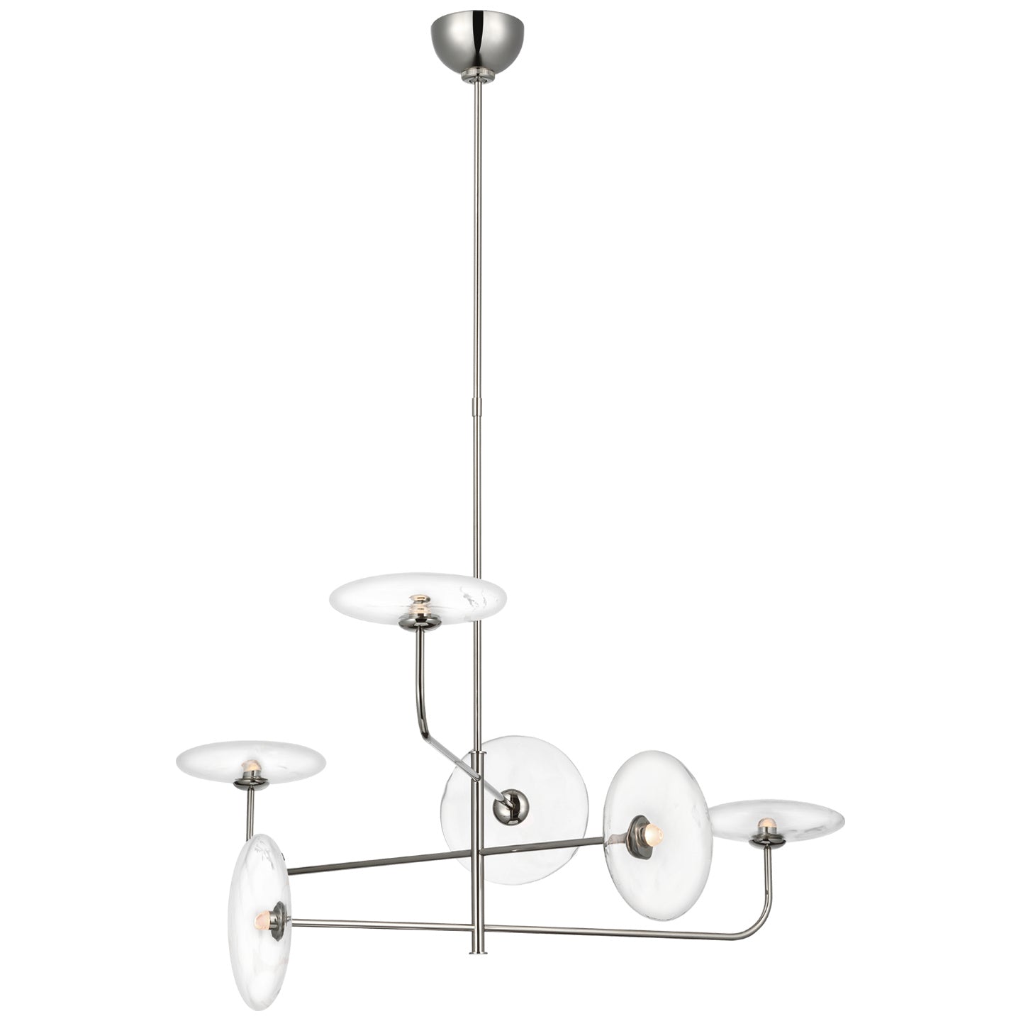 Load image into Gallery viewer, Visual Comfort Signature - S 5692PN-CG - LED Chandelier - Calvino - Polished Nickel
