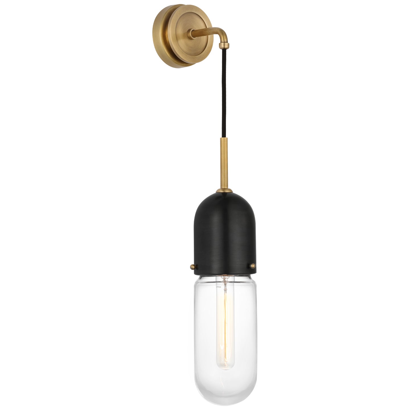 Visual Comfort Signature - TOB 2645BZ/HAB-CG - LED Wall Sconce - Junio - Bronze and Brass