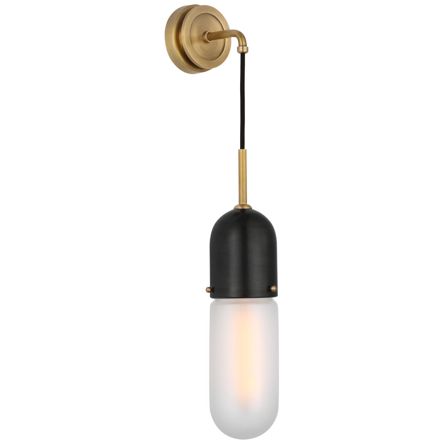 Visual Comfort Signature - TOB 2645BZ/HAB-FG - LED Wall Sconce - Junio - Bronze and Brass