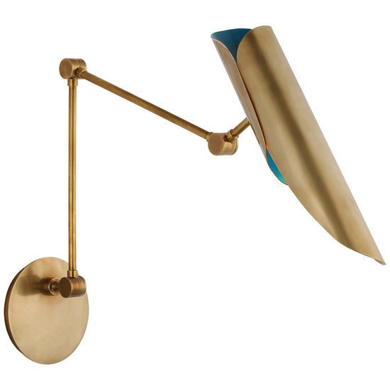 Load image into Gallery viewer, Visual Comfort Signature - CD 2020SB/RB - LED Wall Sconce - Flore - Soft Brass and Riviera Blue
